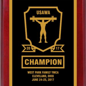 Mahogany plaque