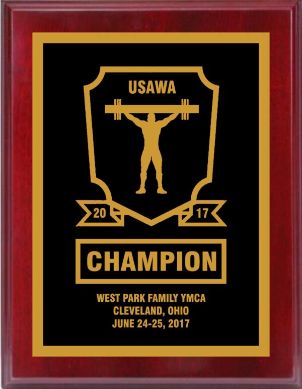 Mahogany plaque